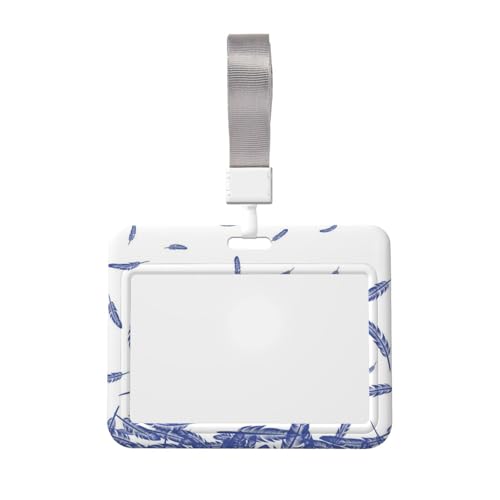 定期入れ メンズ レディース ゲーム Idカードホルダー ネックストラップ かわいい羽のプリント 横型 かわいい ネームホルダー ネックストラップ 社員証 ケース クリップスト リール付き