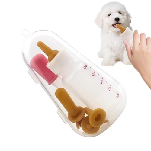 犬用薬注射器、ペット用薬フィーダー | 子猫の給餌乳首ポータブル子犬給餌チューブ | シリコンヘッド子犬シリンジフィーダー子猫哺乳瓶ペット子猫子犬用