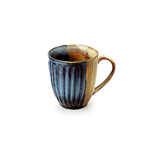 Image of ExclusiveLane 'Sea Meets Land' Handcrafted Ceramic Coffee Mug Set of 2 (300 ML, Microwave Safe & Dishwasher Safe) - Ceramic Coffee Mugs For Tea Mugs Set Ceramic Mugs Milk Mug Pottery Mugs