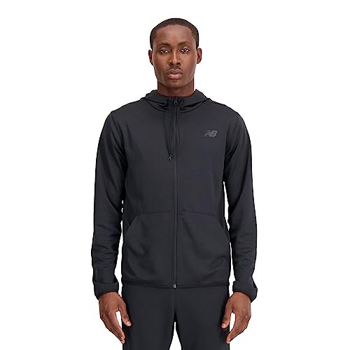 New Balance Mens Tenacity Knit Training Hoodie Jacket, Black, X