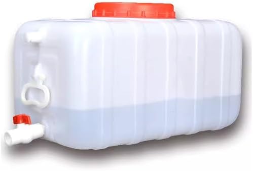 Bidón de Agua con Grifos, Portátil Contenedor de Agua para Camping, Depósito de Agua Plástico Alimentario para Caravana Picnic Cocina Viajes Emergenci...