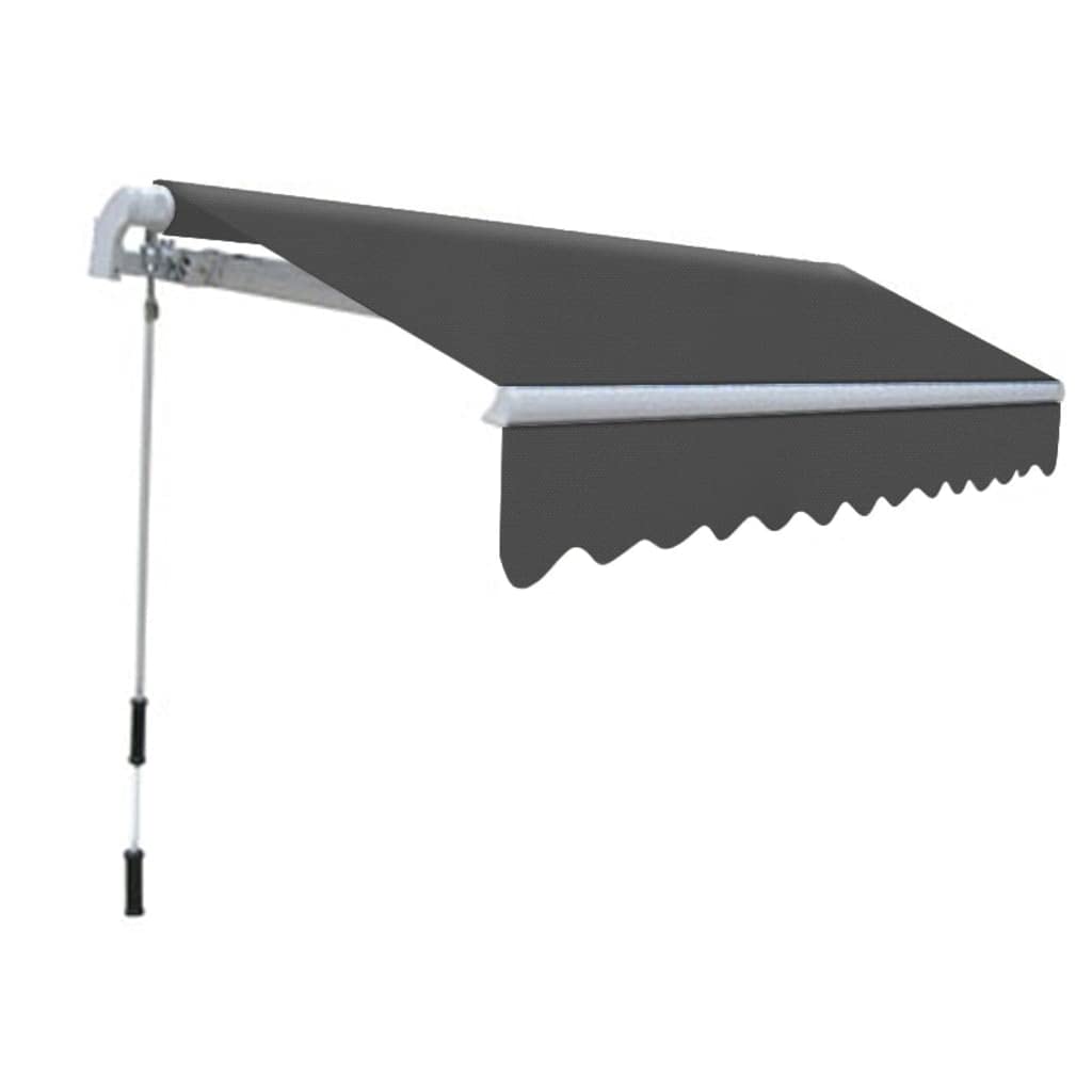 Auvent à bras articulé manuel anthracite 300 cm en aluminium pour terrasse