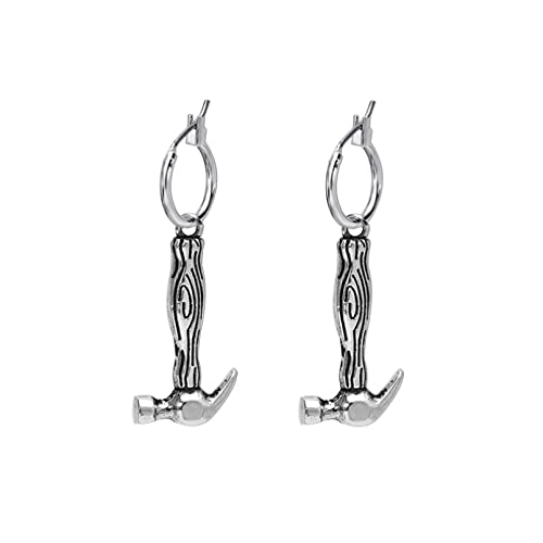 Boucles d'oreilles pendantes outils argent pour femme et homme