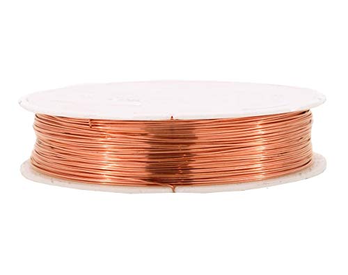 Image of ART IFACT 20 Meters of Bare Copper Wire of 23 Guage (0.61mm) - Dead Soft - 99.9% Pure Copper Wire - Without Enameled - DIY Jewellery, Artistic & Science Projects