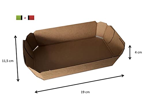 25 Cestini di Cartone Avana, scatoline aperte per