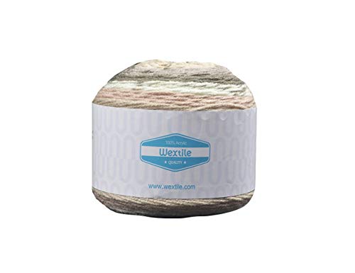 Ovillos Grandes de Hilado autoextraíble - Juego de 1 madejas Wextile Estambre Multicolor Acrílico, Increíble Tejido de Punto Perfecto para Ganchillo & Tejer, 350 Metros 380 Yardas por madeja.