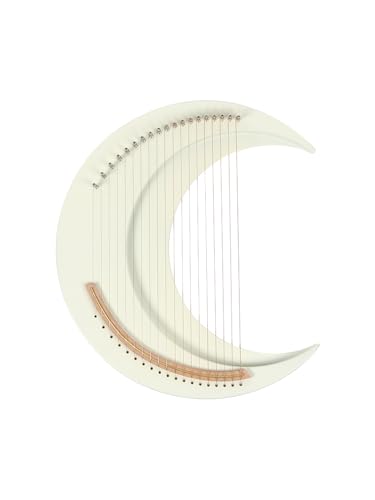 Arpa de lira de luna creciente de 19 cuerdas (un instrumento de cuerda rara para los entusiastas) Diseño...