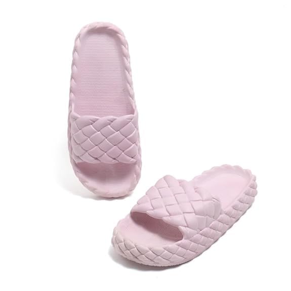 Image of Women's Anti-Skid Comfort Slippers | Soft Cushioned Eva Footbed Lightweight Slides for Summer | Girls Platfoam Slip-On Footwear for Home Indoor & Outdoor Use Flip Flop