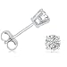 AGS Certified 1/2ct tw.Round Diamond Stud Earrings set in 14K White Gold