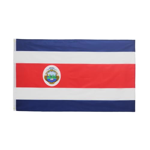 ANJOR Costa Rica Flag 3x5Fts - Republic of Costa Rica Flags With Brass Grommets 3 X 5 Ft