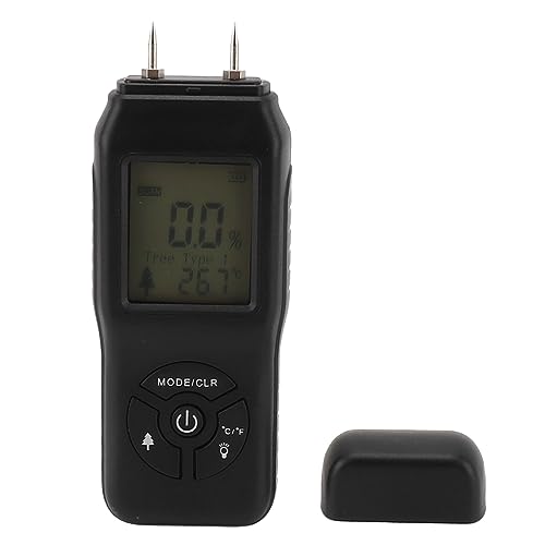 XHTLLO Portable Digital Wood Humidity Meter, Highly Accurate Humidity Tester with Digital Display for Building Material Paper