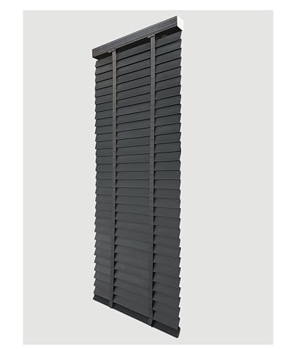 Faux wood wooden Grain PVC Window Venetian Blind/Blinds, Easy Fit Child Safe Trimmable Shutters