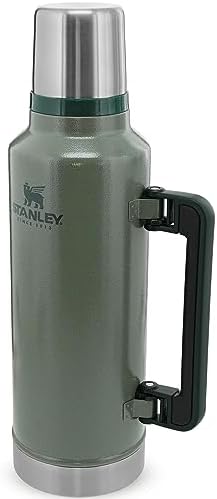 Stanley Classic Legendary Termos 1L Charcoal - Termos ze Stali Nierdzewnej Bez BPA - Utrzymuje ciepło przez 24 godziny - Szczelna nakrętka pełniąca rolę kubka - Do Mycia w Zmywarce