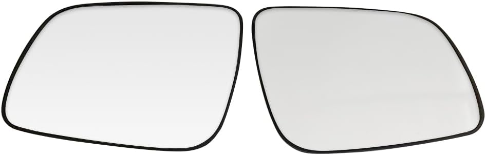 Side Rearview Mirror Glass Heated Left Driver Side, Compatible with Mitsubishi Lancer 2008-2014, Heated Mirror Glass Replacement W/Backing Plate