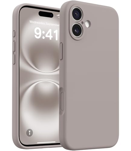 AOTESIER Magnetic for iPhone 16 Plus Case, Silicone | Full Camera Protection | Integrated Camera Control Button | MagSafe Compatible | Anti-Scratch Microfiber Lining Phone Case, Natural Titanium