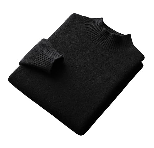 Pull en cachemire pour hommes 100% laine demi-col roulé épais