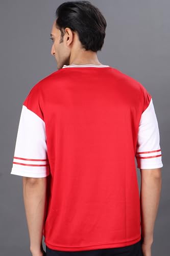 Image of Amazon Brand - INKAST Unisex Oversized T-Shirt | Sportwear | Contrast Sleeves | Drop Shoulder Baggy Fit | Graphic Print | Activewear for Gym,Training & Street Style