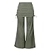 Women's Summer Vintage Print Wide Leg Pants Casual Flared Drawstring Trousers Elastic High Waist Palazzo Pants