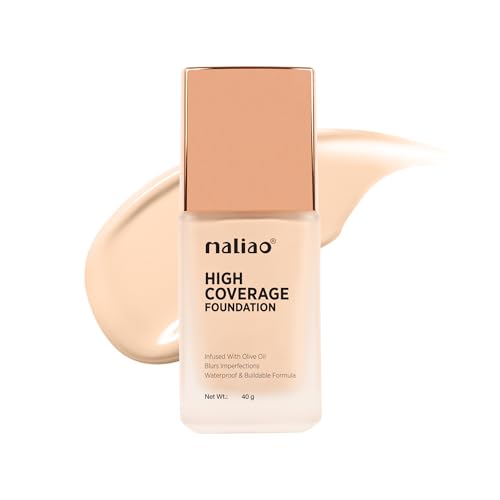 Image of Maliao High Coverage Waterproof Base Foundation | Long-Lasting Full Coverage | Flawless All-Day Glam | Matte Finish | Sweat & Oil Resistant | Lightweight & Breathable Formula | Soft Ivory, 40ml