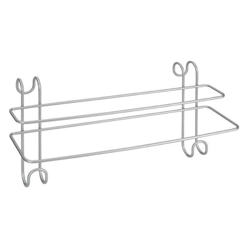Metaltex Percha RADIADOR Radius-Toallero Doble para baño (Revestimiento de politermo), Metal, Plata, 39 x 15 x 20 cm