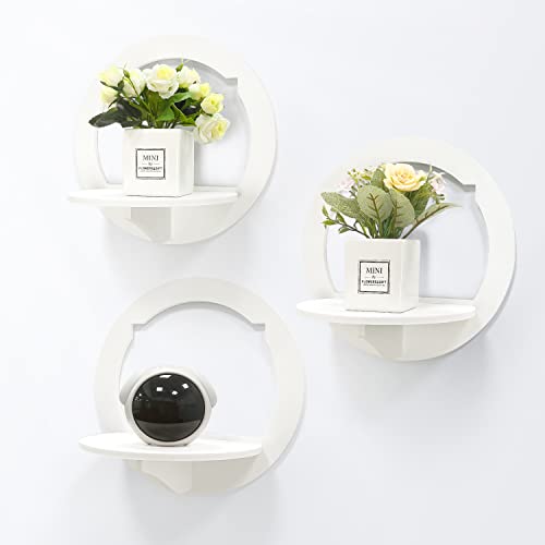 PTN Etagères Murales Lot de 3, Étagères Murales Modernes, Étagère de Rangement Multifonctionnelle, Décoration Murale Moderne ,Tablettes Flottantes pour Salon Chambre Bureau Salle de Bains ou Cuisine Cover