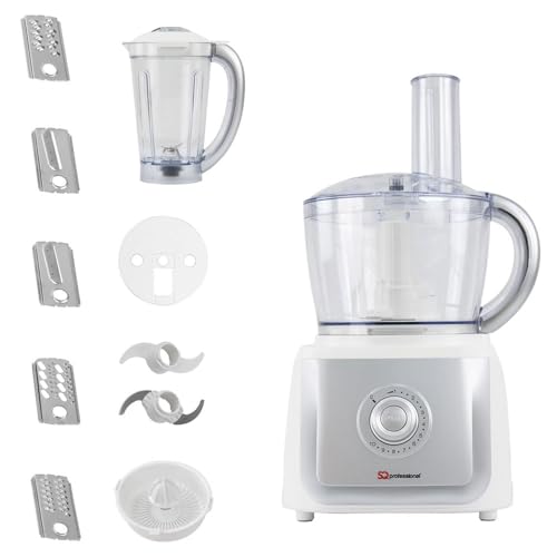SQ Professional Blitz 2in1 Electric Food Processor - 700W Multifunction Blender-Chopper-Grinder...