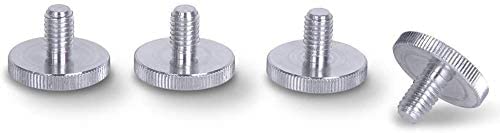 PrecisionGeek Stainless Steel Knurled Thumb Screws M6 x 10mm, 20mm Diameter Grip Head