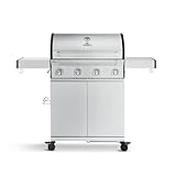 BURNHARD 4-Brenner Gasgrill Big FRED Basic Series 3 inkl. Gusseisen-Grillrost,...