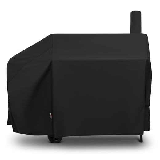 Unicook Offset Smoker Cover 60 Inch, Outdoor Heavy Duty Waterproof Charcoal Grill Cover, Fade and UV Resistant Smokestack BBQ Cover, Compatible for Brinkmann, Char-Broil, Royal Gourmet and More, Black