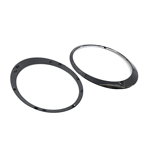 Garniture de phare noir brillant Cooper R56 R57 R58 R59 anneau de rechange conducteur passager
