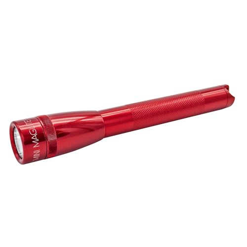 Lampe de poche LED Mini Maglite SP2203H rouge en métal 17 cm