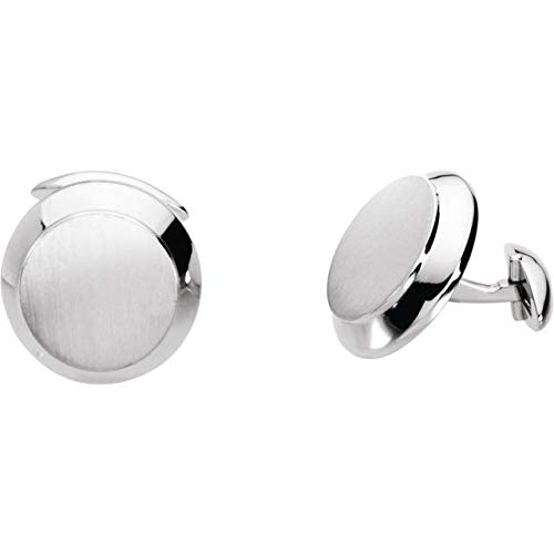Mancuernillas para hombre de oro amarillo 14K miniatura 3
