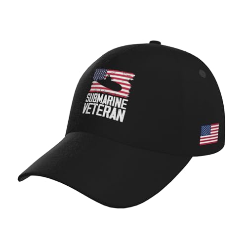 Berretto da Baseball American Flag Submarine Veteran Cappellino Visiera Regolabile Dad Hat Vintage Trucker cap per Running Escursionismo Sport