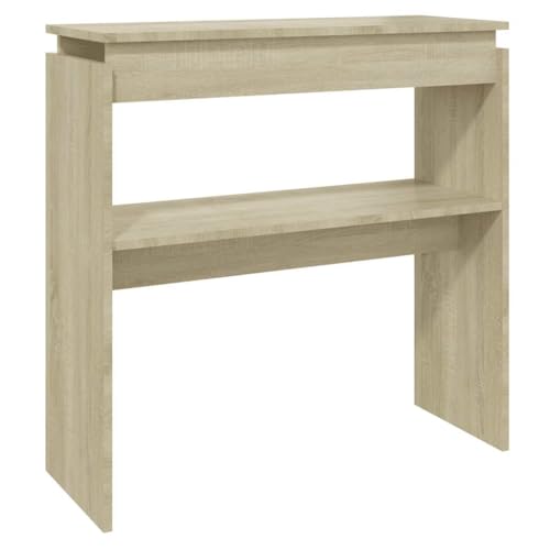vidaXL Table Console, Bout de Canapé, Table d'Appoint, Meuble de Salon Salle de Séjour Entrée Couloir, Chêne Sonoma 80x30x80 cm Bois d'Ingénierie
