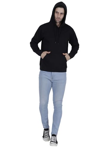 Image of Mastyle Men's Solid Hoodies |100% Rich Cotton Fleece 400 GSM | Wrinkle Free