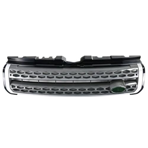 ランドローバー用 レンジローバー用 イヴォーク用 2010-2018 フロントバンパーグリル レーシンググリル カーアクセサリー 車のダブルキドニーグリル(Grey Silver-P)