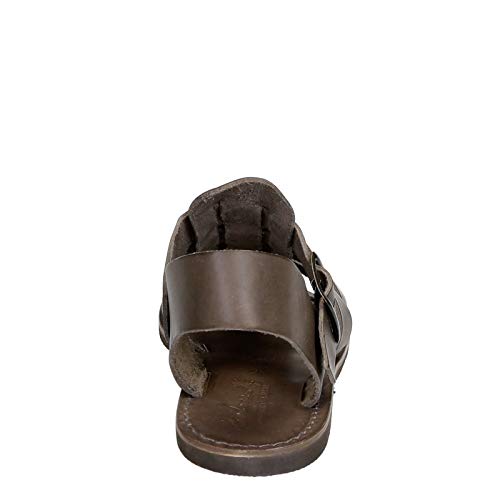 Handmade in Italy Men's Franciscan Sandals in mud Color Leather2
