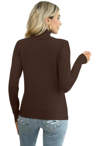 Image of SANGTREE Women's Turtleneck Sweaters Long Sleeve Pullover Tops | Breathable Lightweight Fabric| Fall Winter Fashion Outfits| Perfect for Daily,Office,Vacations,Holiday,Family Gatherings Etc.