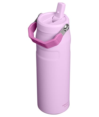 Image of Stanley IceFlow Flip Straw 2.0 Water Bottle 24 OZ | Built-In Straw with Larger Opening | Lightweight & Leak-Resistant | Insulated Stainless Steel | BPA-Free | Soft Orchid
