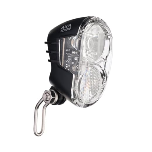 AXA Echo 15 Switch – Dynamo Fahrradlicht – 15 Lux – mit Reflektor – Sichtbar von der Seite – StVZO zugelassen