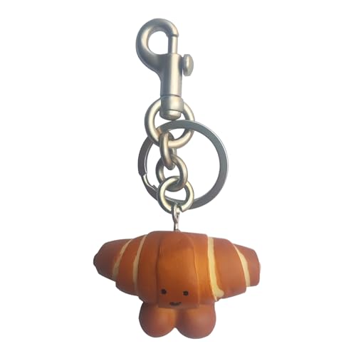 hxusin Bread Keychain Charm - Stylish Bag & Purse Charms for Handbags,Fashionable Pendant Keychain Accessories for Women (Smile)