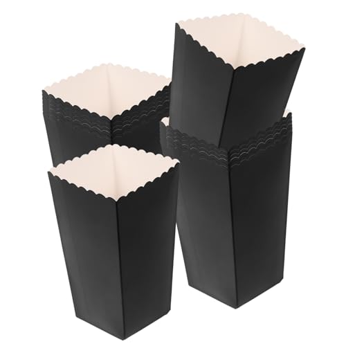 Cabilock 48piezas Cubos para Palomitas de Maíz de Papel Cajas de Embalaje de Alimentos para Fiestas Recipientes Individuales para Palomitas de Maíz y Golosinas
