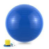 ⭐【Anti-Burst System】: Unser Yogaball kann den Stress von schweren Lasten bis zu 500kg tragen. Es knallt nicht wie ein Ballon, wenn es von scharfen Gegenständen getroffen wird. Überladungen über diesem Gewicht führen zu einer langsamen Entleerung des Balls, um Ihre Sicherheit zu gewährleisten.
