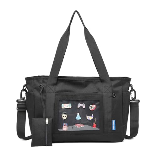 Kawaii Canvas Ita Tote Bolso de Hombro Versátil miniatura 1