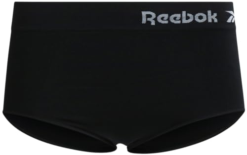 Reebok Womens Briefs Underwear - 4 Pack Seamless Stretch Performance High Cut or Boyshorts Panties for Women (Sizes: S-XL)4