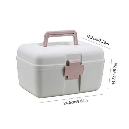 Image of First Aid Kit 2-Layer Box Portable Emergency Box for Home Office