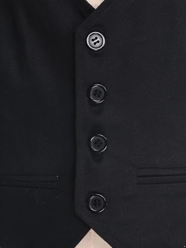 DINORMIN Kids Boys V Neck Formal Suit Vest Buttons Single Breasted Waistcoat For Wedding Party3