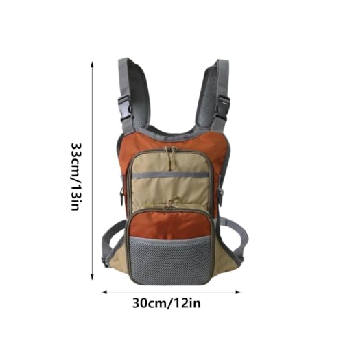 Chaleco para el pecho multibolsillos para pesca y senderismo 5
