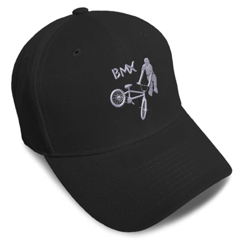 Speedy Pros Baseball Cap BMX Embroidery Acrylic Dad Hats for Men & Women Black