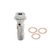 Universal M10x1.00 Stainless Steel Double Hydraulic Brake Banjo Bolt Screw Brake Fitting Adapter Uni